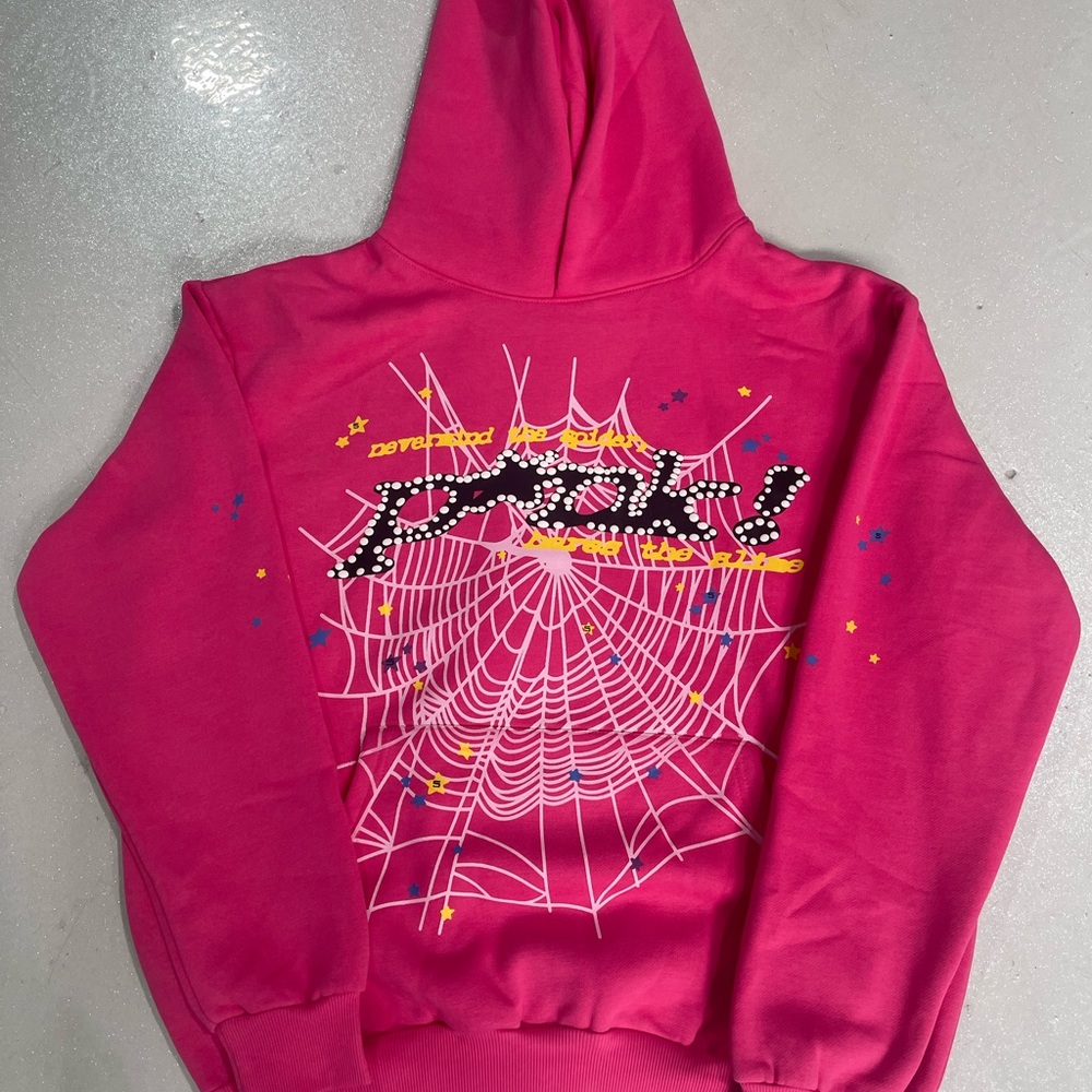 Pink Graphic Hoodie with Web Design